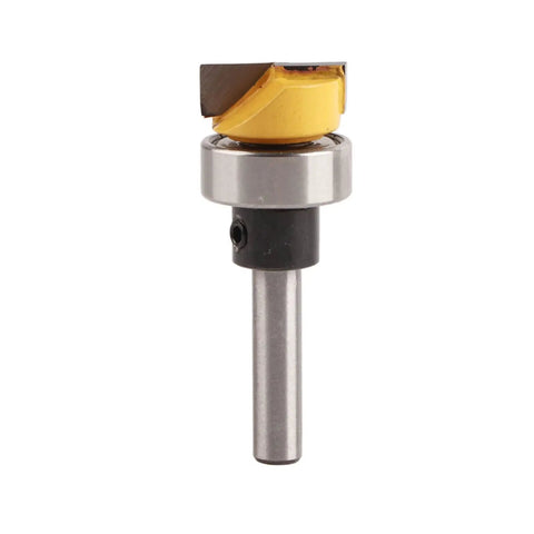 Premium Carbide Router Bit Template For Woodworking Pros With 1/4 Inch Shank, coated body and sharp cutting edge.