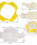 Washer Short Cam Agitator Repair Kit 285809 Replacement Part For Top Load Washers, Durable Plastic Construction, Fixes No Agitation, Noisy Agitator, Shaking, And Spin Problems, Easy Install, DIY Friendly For Fast Home Appliance Repair, yellow cam ring and white agitator dogs