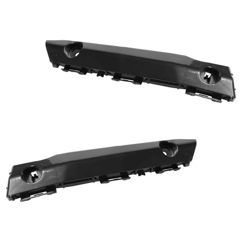 Two black plastic front bumper cover bracket retainers for Toyota Camry 2015–2017