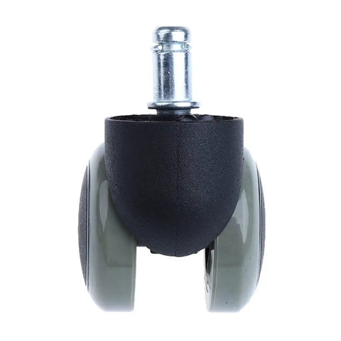 Smooth And Silent 2 Inch Universal Replacement Casters For Office Chairs That Glide Like A Dream on grey rubber swivel wheels.