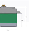 Tough As Nails Digital Metal Gear Servo Packing Serious High Torque Muscle Inside Fully Waterproof Shell dimensions 40x20x41.5 mm.