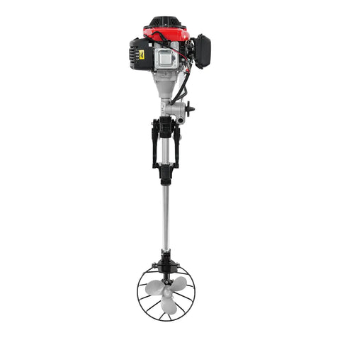 4.0 HP 4 Stroke Outboard Motor For Boats, 53.2cc 3 Blade Propeller, Air Cooling System, Manual Pull Start, frontal view