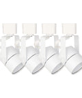 MR16 GU10 Halo Track Lighting Heads 4 Pack ETL Listed White Adjustable Track Heads for 3-Wire Single Circuit Systems Bulbs Not Included