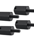 Steel Hex Wheel Spacers Plus Twenty Mm Extended For Axial Scx6 One Sixth Scale Rc Crawler Truck Heavy Duty Durable. Set of 4 black spacers.