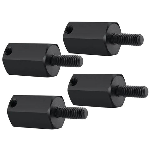 Steel Hex Wheel Spacers Plus Twenty Mm Extended For Axial Scx6 One Sixth Scale Rc Crawler Truck Heavy Duty Durable. Set of 4 black spacers.