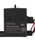 Heavy Duty 200A 1000VDC DC Contactor With A Solid Ceramic Seal And 24VDC Coil, front view showcasing terminals and wiring.