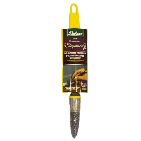 Trim Brush With Soft Grip Handle Three Quarters Inch For Precise Cut In And Edge Work On Doors Windows And Ceilings High Performance Latex Paint Ready Tool With Polyester Bristles