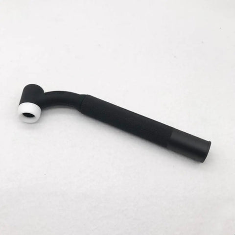 Flexible Tig Welding Torch Head 17f 150 Amp, black air cooled replacement part with bendable angles, plastic and metal