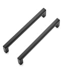 40 Pack Solid 5 Inch Center to Center Slim Square Bar Drawer Handles Matte Black Cabinet Hardware for Kitchen Cabinets Easy Install Pulls