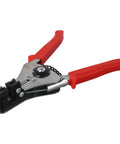Heavy Duty Automatic Wire Stripper Pliers With Integrated Adjustable Ruler For 0.5 To 4.0mm Cables, red rubber grips and alloy steel body.