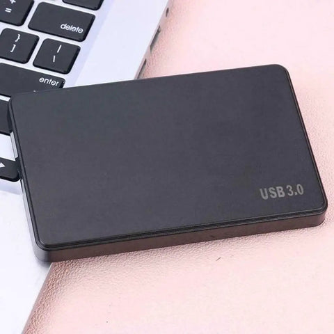Slick Plug And Chug 2 5 Inch Sata Hdd Enclosure For Laptop Drives delivering ridiculous 5Gbps USB 3 0 speeds, compact black design.