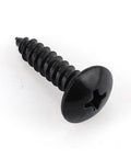 Seventy Five Pack Ten By Half Inch Truss Head Self Tapping Screws For Wood And Metal Crafted From Rust Proof Eighteen Eight Stainless Steel With Phillips Bits, black screw