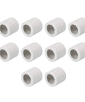 Ten white ceramic insulation tubes, 10 mm outer diameter, hollow alumina porcelain insulators for heating elements