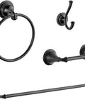 All In One Linden Bathroom Accessory Kit In Venetian Bronze With 24 In Towel Bar Robe Hook Towel Ring And Toilet Paper Holder Includes Mounting Hardware And Template For Easy Install