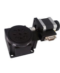 Motorized Rotary Positioning Stage 360 Degree Electric Rotary Table For Precision Alignment shown with attached motor and adjustments