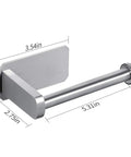 Dimensions of self adhesive toilet paper holder no drill wall mount stainless steel brushed finish stick on bathroom roll holder