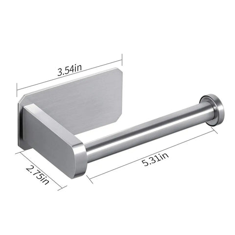 Dimensions of self adhesive toilet paper holder no drill wall mount stainless steel brushed finish stick on bathroom roll holder