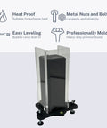 Leveling Stand And Protective Shield For Square Golf Launch Monitor Heat Resistant Indoor Outdoor Use Keeps Your Gear Safe And Rock Solid For Accurate Data And Easy Setup During Practice, black