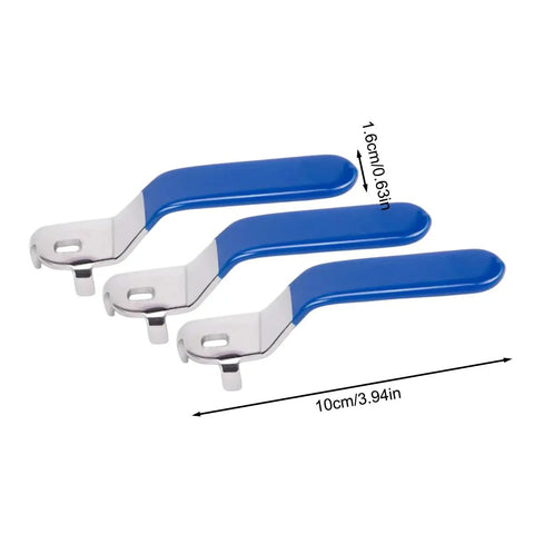 Ball Valve Handle Lever Replacement Switch 5 By 8 Millimeter Mounting, Heavy Duty Metal Three Pack Blue, Built To Last