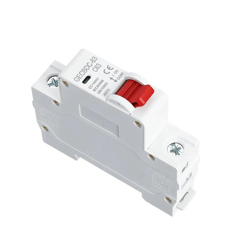 Straight Up Rock Solid MCB Circuit Breaker 1P 2P Overload Protection Switch Featuring Clear Visual Status Window in white.