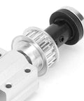 Precision Unpowered Spindle Assembly Featuring Slick B16 Drill Chuck and M10 Shaft Sleeve for DIY Mini CNC Milling Rigs and Bench Tools Rock Solid Build close-up of chuck and shaft components.