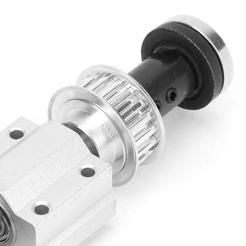 Precision Unpowered Spindle Assembly Featuring Slick B16 Drill Chuck and M10 Shaft Sleeve for DIY Mini CNC Milling Rigs and Bench Tools Rock Solid Build close-up of chuck and shaft components.