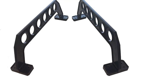 Garage Door Storage Rack for Fishing Gear 21 Inch Black ABS Rod Holder setup view