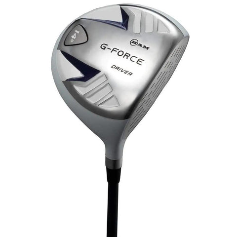 Junior Golf Club Set With Bag For Ages 10 To 12 14 Degree Driver With Lightweight Shaft Silver Head Front View
