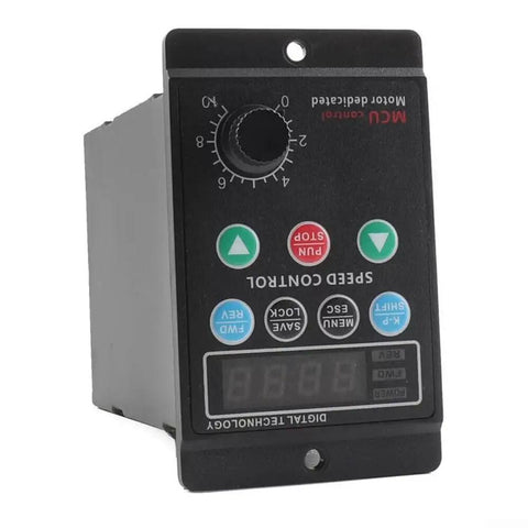 Beefy Single Phase to Three Phase VFD Inverter 750W 1HP with RS485 Port 110V 220V AC Input Output Controller for Industrial Motor Automation and Precise Speed Control front view