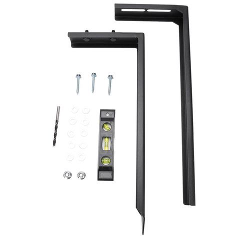 Heavy Duty Fence Post Repair Kit With Steel Stakes For Wooden Fences Inclined Post Fix With Ground Spike For Fast Easy DIY Garden Fence Stabilization And Repairs components
