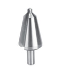 Built Tough Three Piece High Speed Steel Tapered Umbrella Step Drill Bit Set With No Nonsense Self Starting Tip and Smooth Chamfer Cutting for metal.