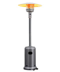 Heavy Duty 50,000 BTU Propane Patio Heater for Outdoors, Steel Heat Lamp With Wheels, CSA Certified, Weatherproof Grey Design