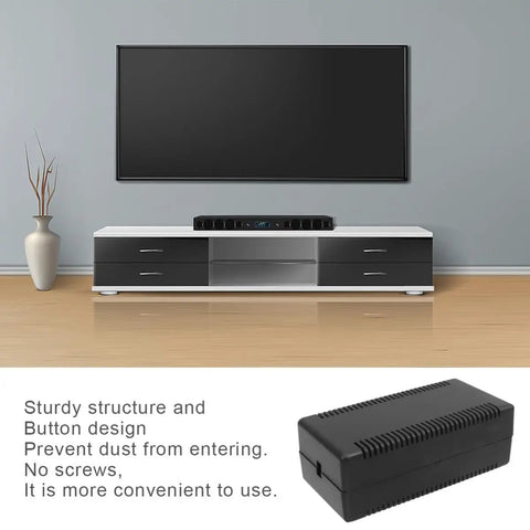 Hot New Deal! 2 Pack Black Plastic Junction Boxes For Your Electrical Builds, sturdy design visible with LCD sockets.
