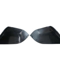 Premium White Rearview Mirror Lower Covers For Tesla Model 3 Left And Right Pair detail view showcasing ABS material and design.