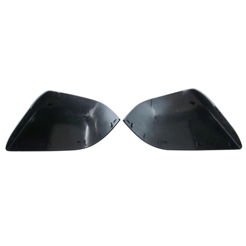 Premium White Rearview Mirror Lower Covers For Tesla Model 3 Left And Right Pair detail view showcasing ABS material and design.