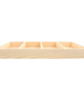 Straight Up Chic Wooden Jewelry Tray Organizer With Four Spacious Compartments to keep ring collections tidy on a flat surface.