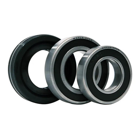 Heavy Duty Washing Machine Tub Bearing And Seal Kit Replacement For Whirlpool Cabrio Maytag Bravos Kenmore Oasis showing three bearings.
