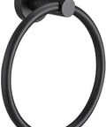 Matte Black Towel Ring For Bathroom And Kitchen Wall Mount, Heavy-Duty Stainless Steel Towel Holder, 1 Pack