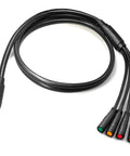 Electric Bike Cable 1 To 5 8 Pin Waterproof Ebike Connector Wire For Electric Bike Conversion Kit 150cm Length with color-coded plugs