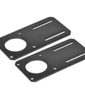 Heavy-duty NEMA 23 motor bracket 132x65mm black steel mounting plates for CNC and robotics projects, 2-pack