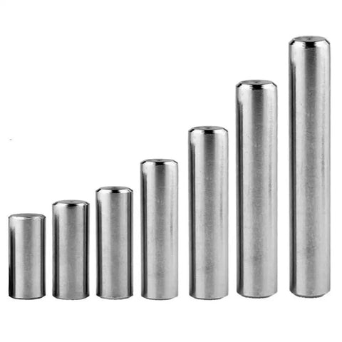 Various sizes of 10Piece Stainless Steel Needle Roller Assembly Set Slotted Spring Pins and Spring Dowels.