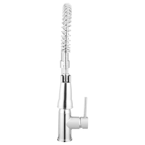 RV Kitchen Faucet With Pull Down Sprayer And High Arc Swivel Spout, Spring Loaded, Chrome Finish, 22-inch Tall