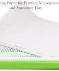 Germinating Growing Paper For Seed Sprouting And Microgreens Planting Paper 7.8 By 11.4 Inches on green germination tray