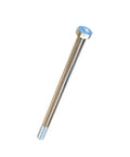 Heavy Duty Pack Of Two 5/16-18 By 5-1/2 Inch UNC Hex Head Bolts True Grade 5 Titanium Corrosion Proof Polished Finish side view.