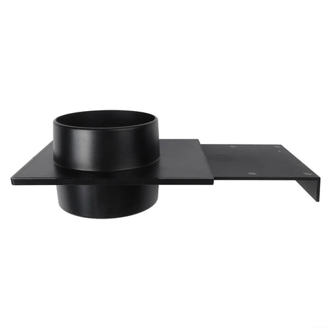Sturdy Abs Dust Collection Hose Connector With Three-Way Valve 100mm For Shop Vac And Ventilation Needs High Flow Adapter Accessory Black, side view.