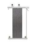 Up Your Ride With This High-Performance Transmission Oil Cooler Specifically Built For Nissan NV1500 NV2500 And NV3500 Trucks From 2012 To 2018 Featuring The Mighty 4.0L Engine That Keeps Things Cool Under Pressure And Guarantees Peak Reliability Every, aluminum transmission oil cooler with mounting brackets, front view