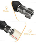 BESPORTBLE PPR PVC Pipe Threading Tool For Electric Drill And Manual Use on PVC pipe, highlighting sturdy steel adapter and compatibility.