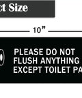 Top Shelf Heavy Duty Self Adhesive Restricted Area Sign Bold Industrial Warning Decal For Warehouses Workshops And Retail Spaces Weather Resistant Black White Safety Label 10 inch by 3 inch size with toilet paper icon.