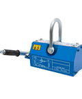 Heavy Duty Permanent Magnetic Lifter For Auto Shops And Scrappers Hella Tough Steel Plate Handler With Sixty Six Hundred Pound Payload, blue design.