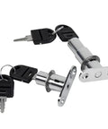 Beefy Heavy Duty Cam Cylinder Locks 23 By 32mm Tongue Door Bolt Latch for Wardrobe and Sliding Doors Alloy Furniture Hardware Includes Key